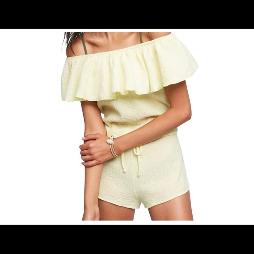 Eberjey Yellow Off the shoulder romper